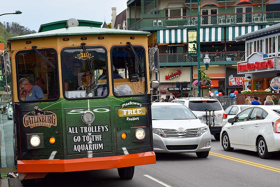 The trolley is a great way to avoid driving.
